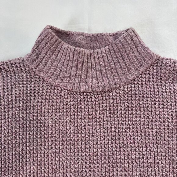 Aerie Light Purple Knit Mock Neck Long Sleeve Sweater | Size M - Picture 3 of 6